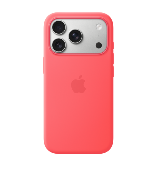 iPhone 17 Pro Silicone Case with MagSafe in Bright Guava
